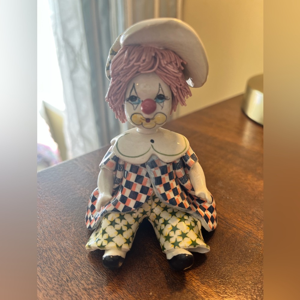 Vintage Zampiva Spaghetti Clown Doll Figurine